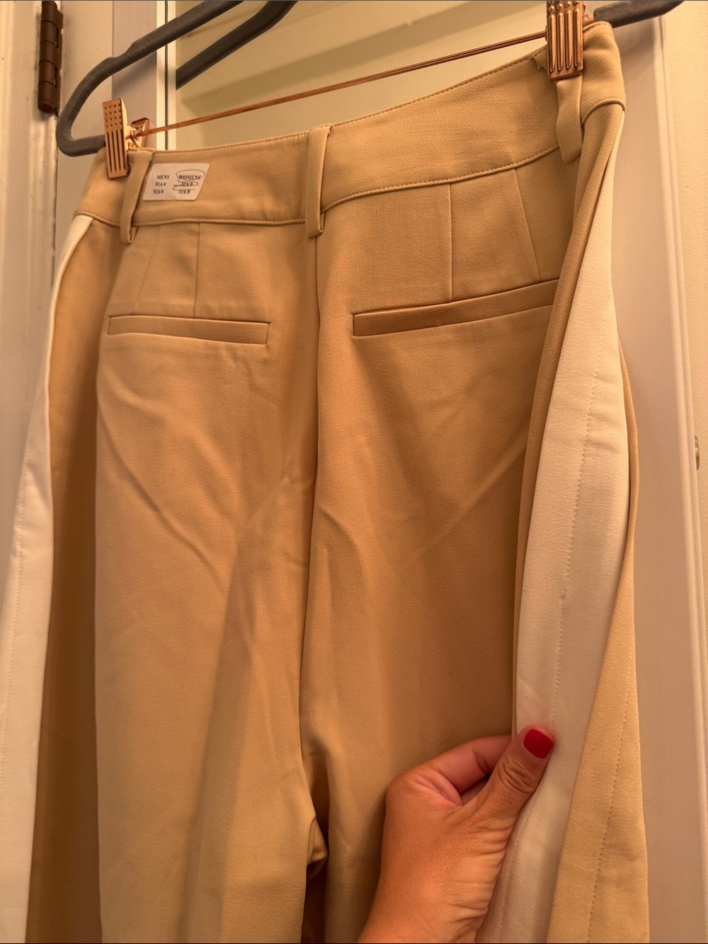 Women’s Beige Straight-Leg Dress Pants - Picture 12 of 16